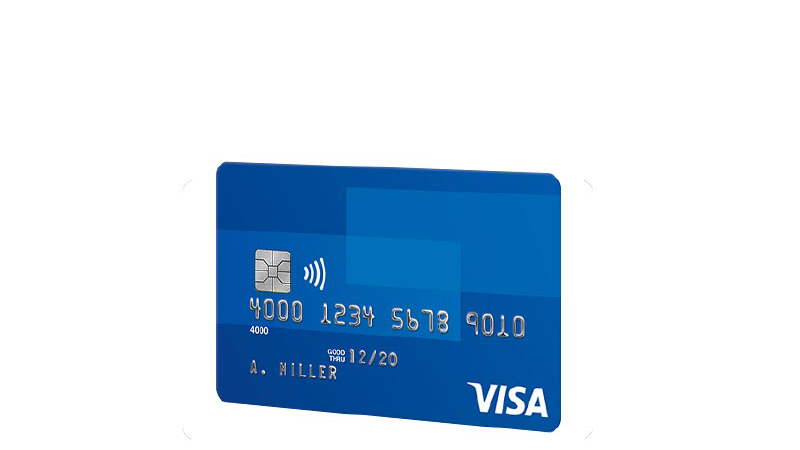 A contactless Visa credit card