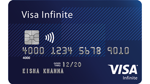 Premier black visa debit sales card